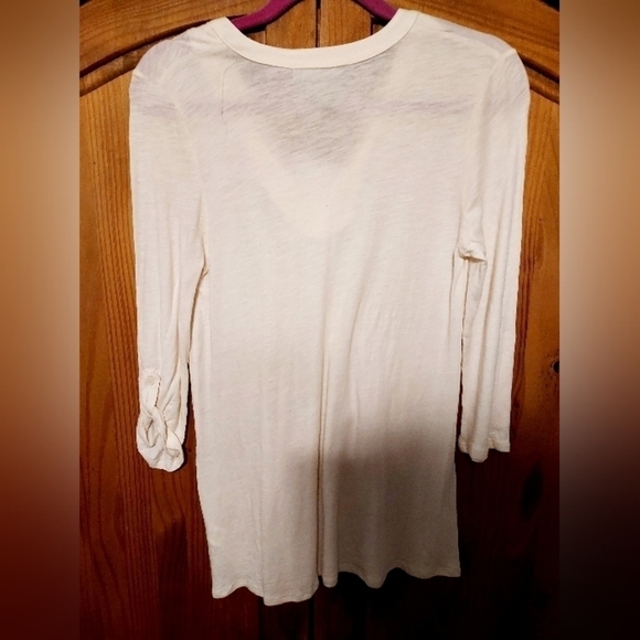 Nwt - Calvin Klein Jeans Women's Cream Color Top Blouse Size SP. - Picture 3 of 3